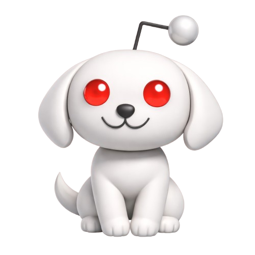 Snoofi the Reddit mascot dog