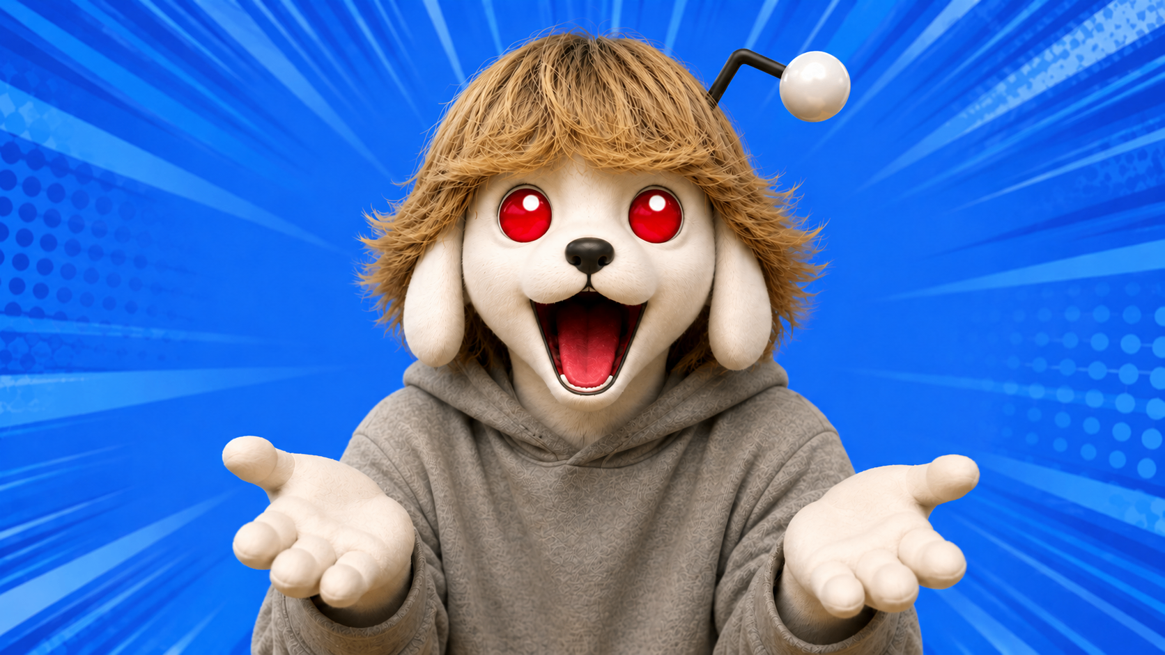 Snoofi mascot IRL meeting fans